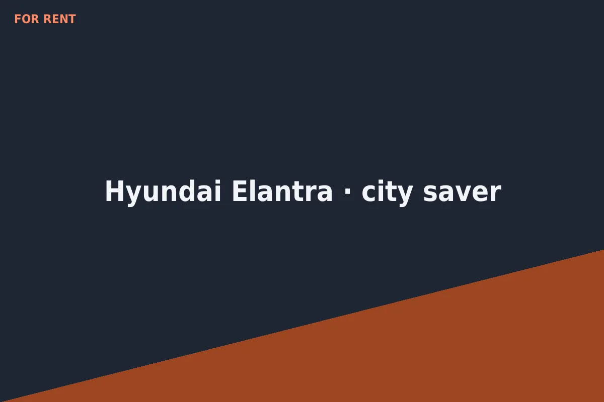 Hyundai Elantra · city saver